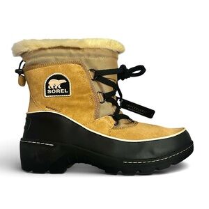 Sorel Tivoli lll Women’s Suede Waterproof Faux Fur Lace Up Snow Winter Boots 10